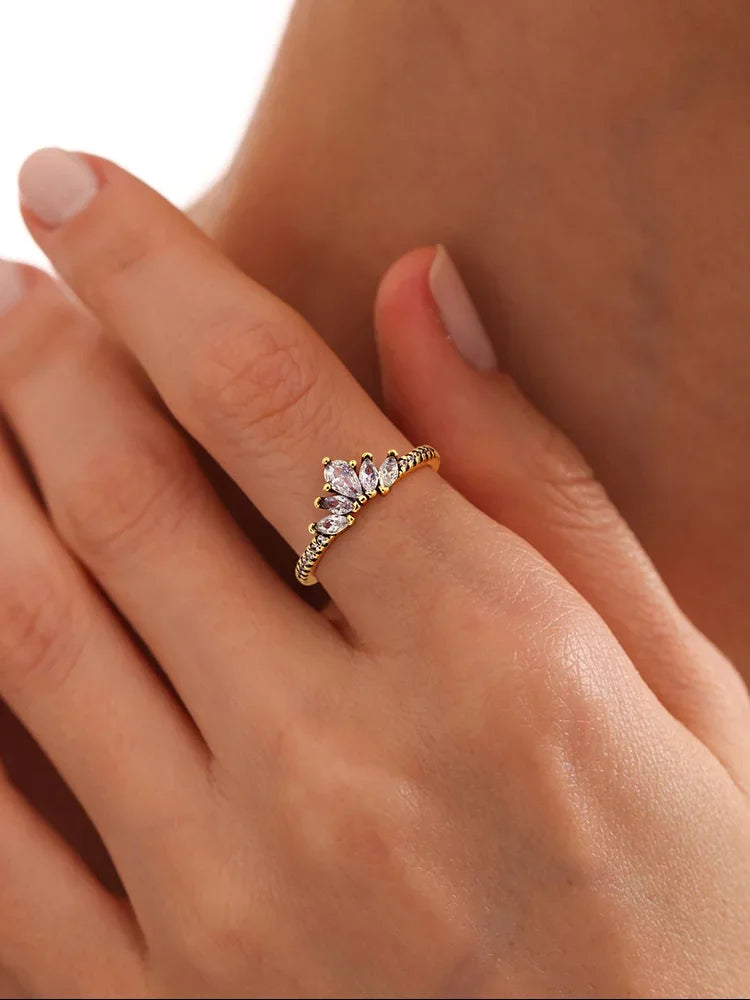 925 Sterling Silver Brilliant Luxury Zircon Exquisite Crown Ring For Women Engagement Wedding Luxury High Quality Fine Jewelry