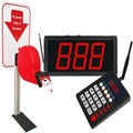 Take A Number Queue Wireless Calling System With Ticket Dispenser Loud Speaker Voice Broadcast 3 Digits Display For Kitchen Bank
