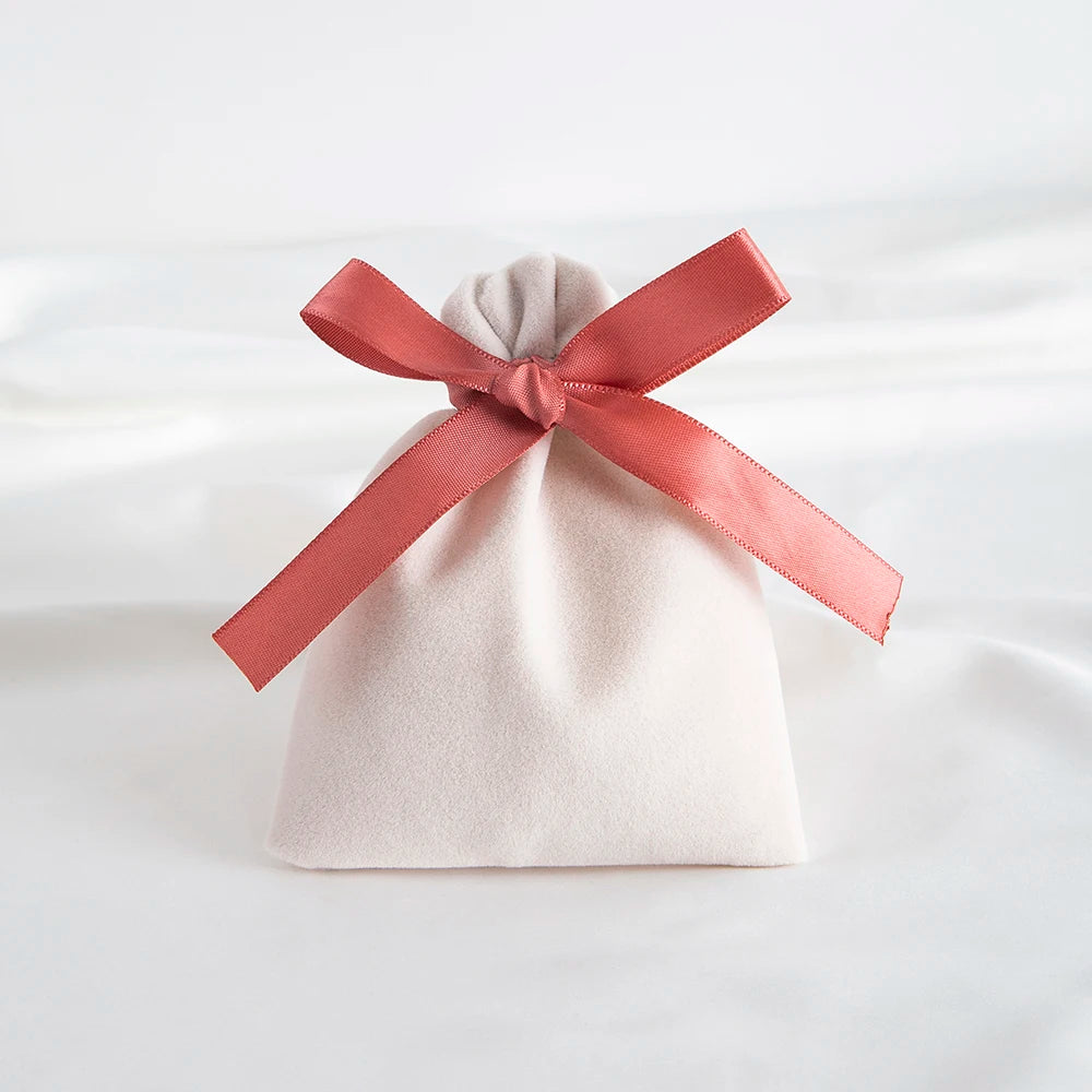 10Pcs Ribbon Velvet Gift Bag Wedding Favors Jewelry Pouches Earrings Ring Stud Nail Headset Phone Case Headset Pocket Organizer