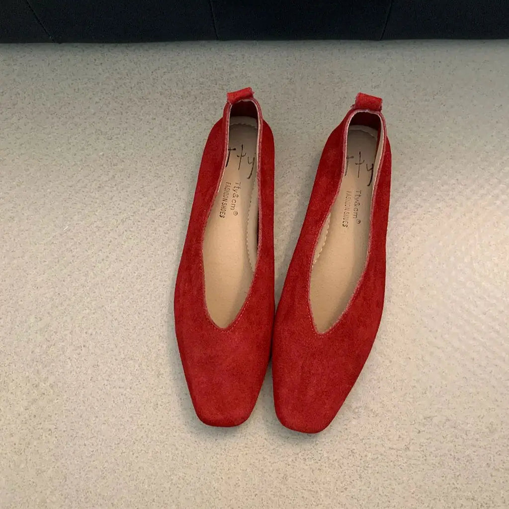 Bailamos Women Flat Shoes Round Toe Shallow Soft Ballerina Shoes Ladies Casual Dress Shoes Classics Ballet Loafers Mujer