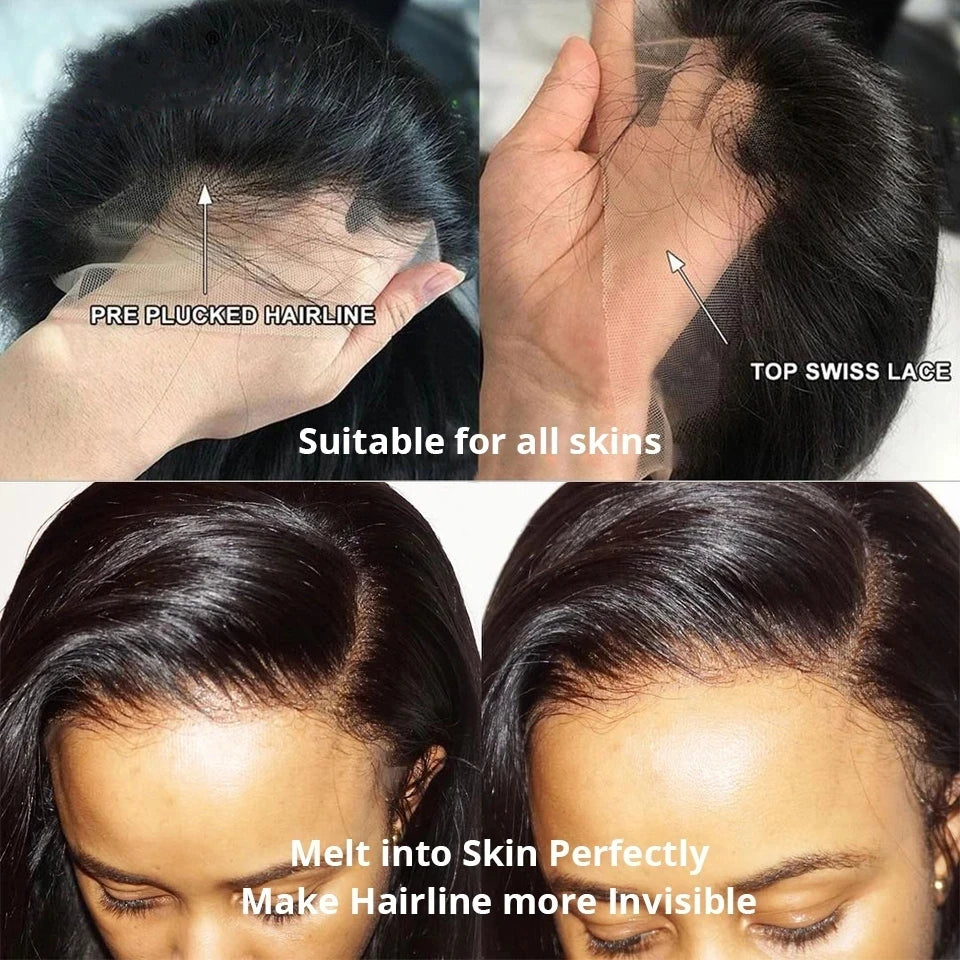 30 40 Inch Body Wave HD Lace Frontal Black Wig 100% 13x6 Human Hair Quality Natural Brazilian Cheap Wigs on Sale For Black Women