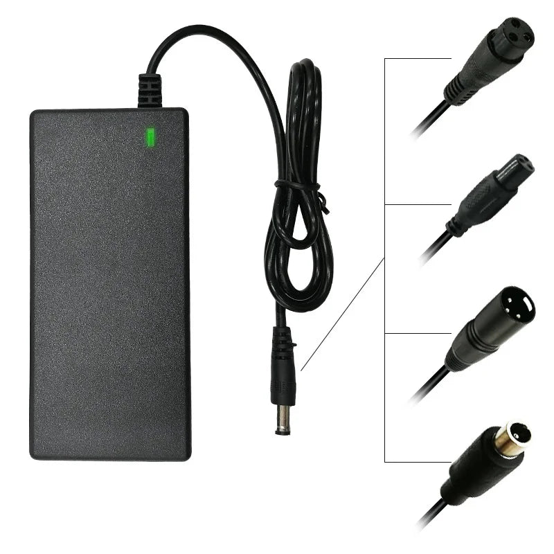 Battery Charger Power Adapter AC100-240V DC 42V/54.6V 2A  Electric Bike Scooter Accessories US/EU Plug For Lithium Battery