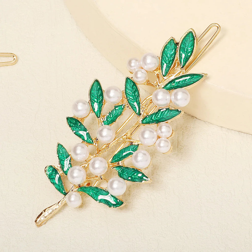 Efily Vitnage Green Crystal Wedding Hair Accessories Bridal Pearl Hair Comb Rhinestone Headpiece Jewelry  Valentine's Day gift