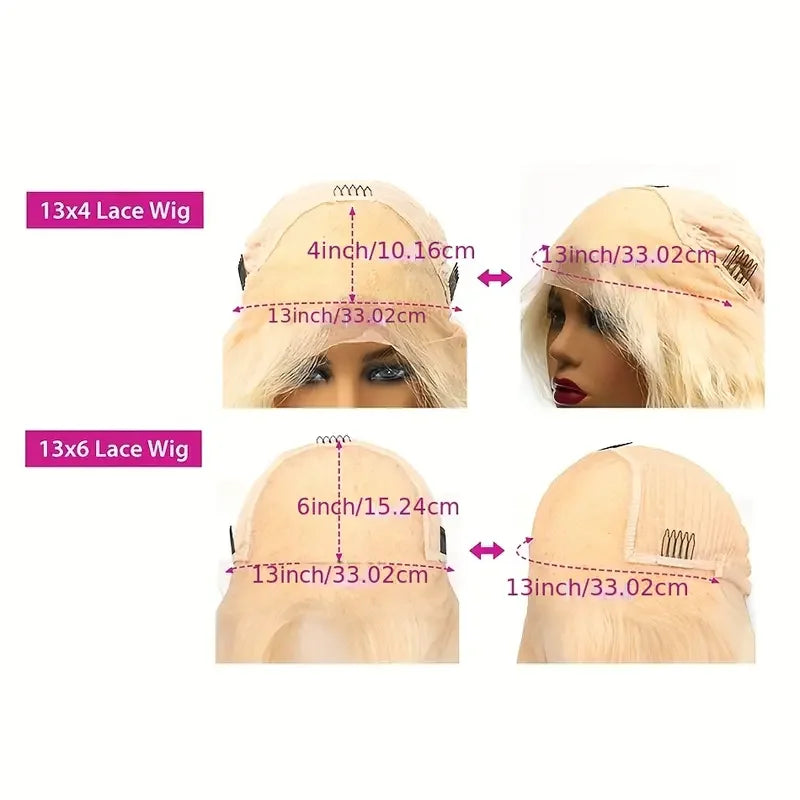Blonde deep wave 100% human hair 613 hd lace frontal wig 13x6 Wigs For Women 30 inch Colored Wigs on clearance sale
