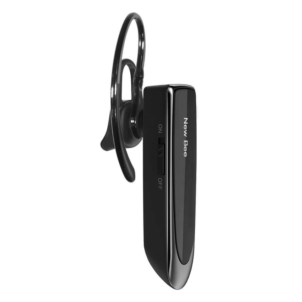 NEWBEE Single Wireless Bluetooth Headset Earphone Noise Cancelling Mic Sports Headphone Hands-Free Earbuds 24 Hrs Driving Office