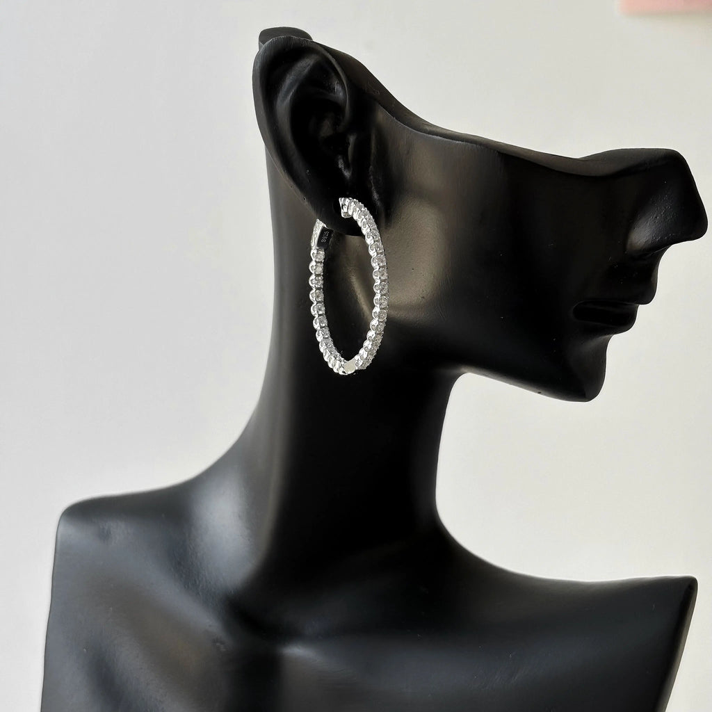 TBCYD 1.8MM D Color VVS1 Moissanite Hoop Earrings For Women GRA Certified S925 Silver Ear Studs Wedding Party Fine Jewelry Gifts