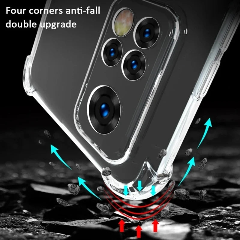 Soft Silicone Clear Phone Case For Samsung A25 A15 5G S24 S25 Ultra S23 Plus A14 A24 A34 A32 A42 A52 A52S A05 A55 A56 Back Cover