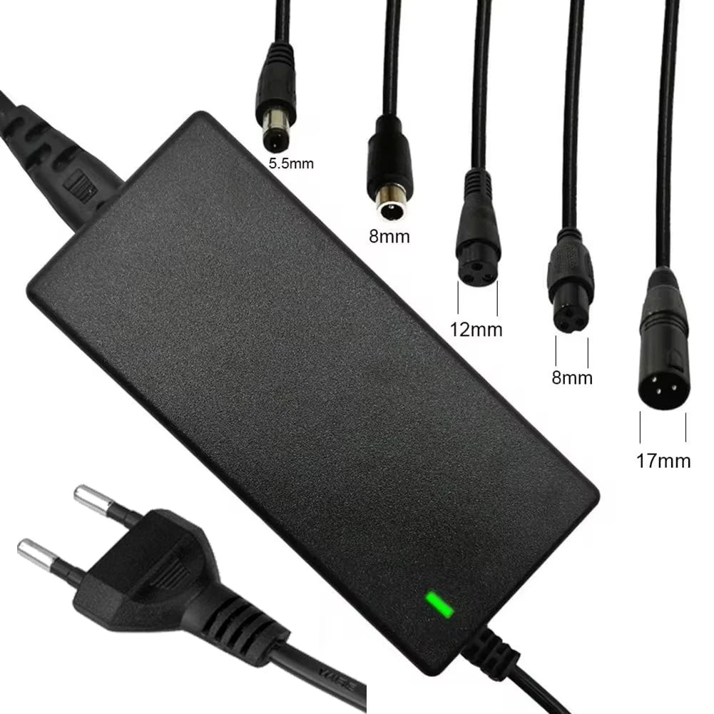 Battery Charger Power Adapter AC100-240V DC 42V/54.6V 2A  Electric Bike Scooter Accessories US/EU Plug For Lithium Battery