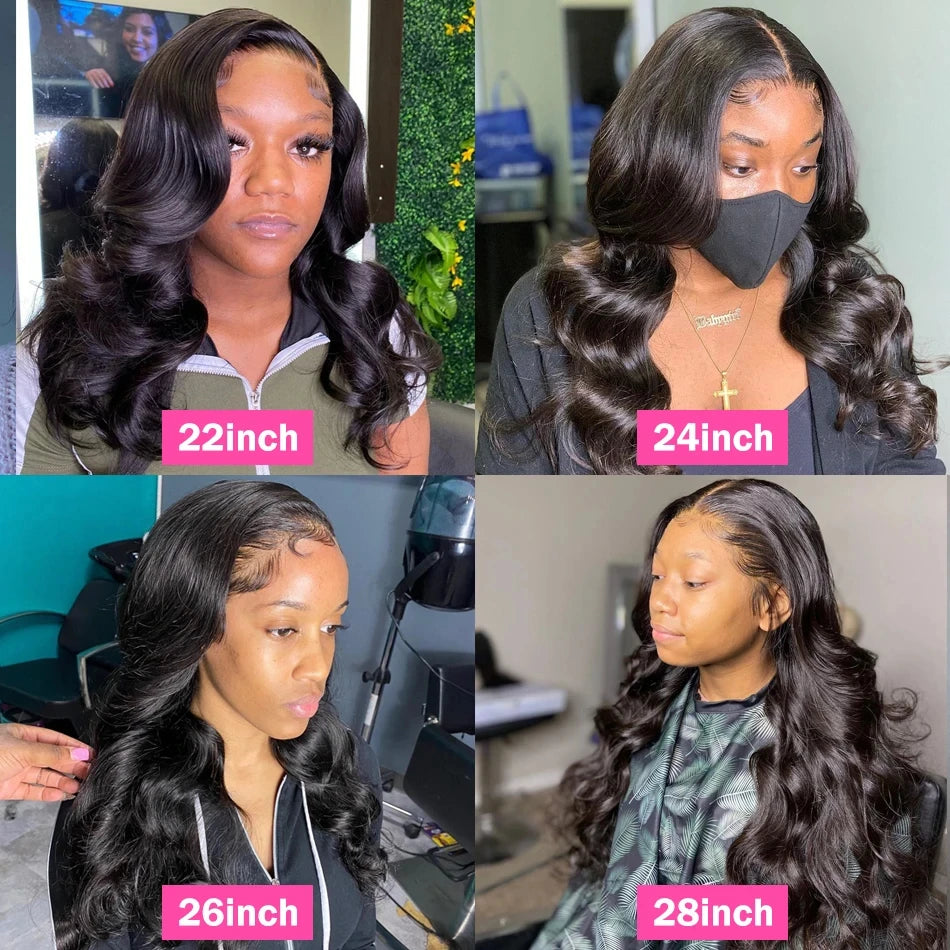 30 40 Inch Body Wave HD Lace Frontal Black Wig 100% 13x6 Human Hair Quality Natural Brazilian Cheap Wigs on Sale For Black Women