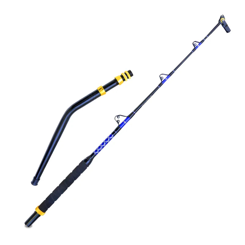 1.8m Sea Fishing Heavy Fishing Rod Goods 3+1 Roller Guid 80LBS 100LBS 130LBS Big Game Boat Trolling Rod Winter Rod Tuna