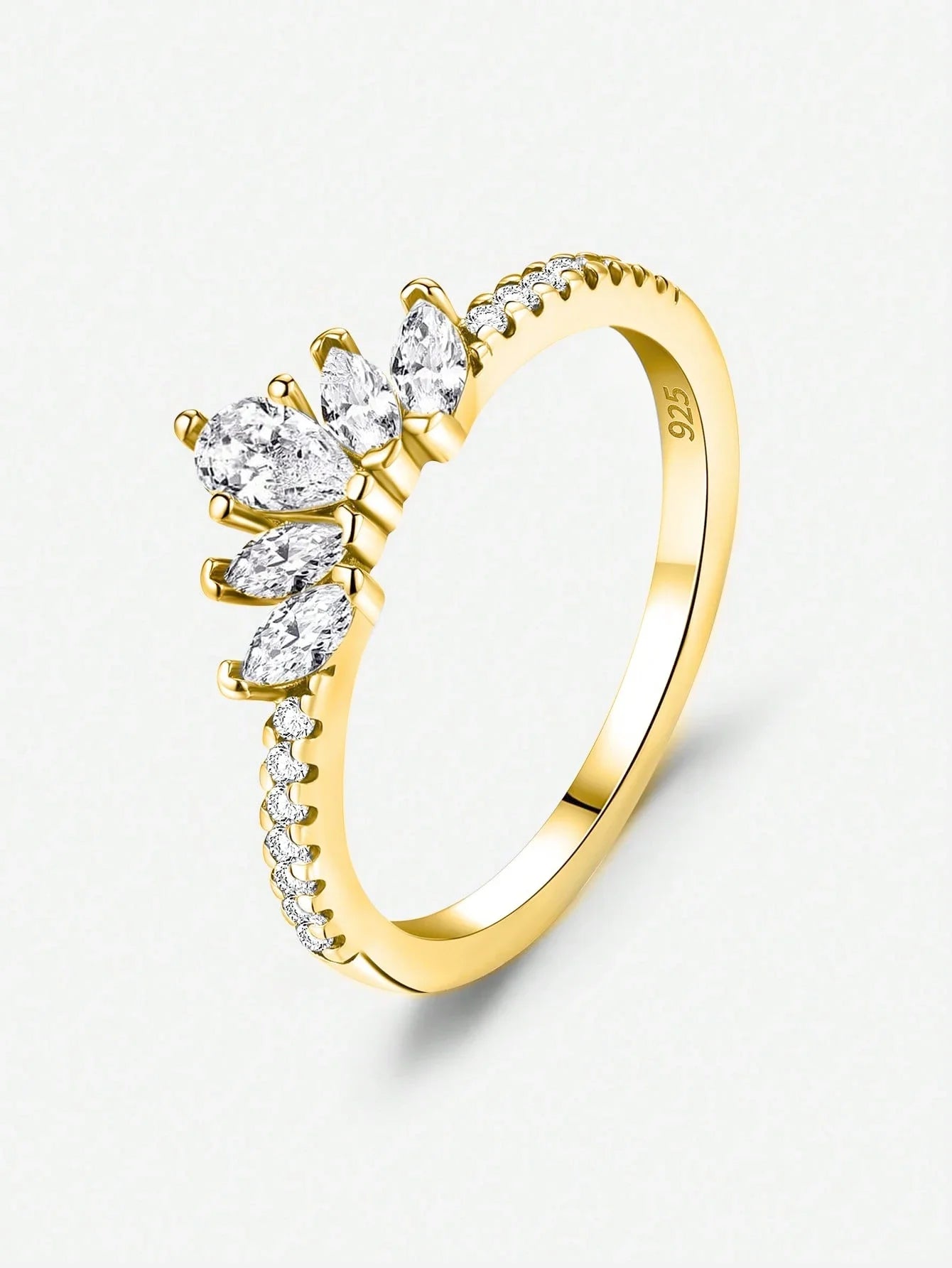 925 Sterling Silver Brilliant Luxury Zircon Exquisite Crown Ring For Women Engagement Wedding Luxury High Quality Fine Jewelry