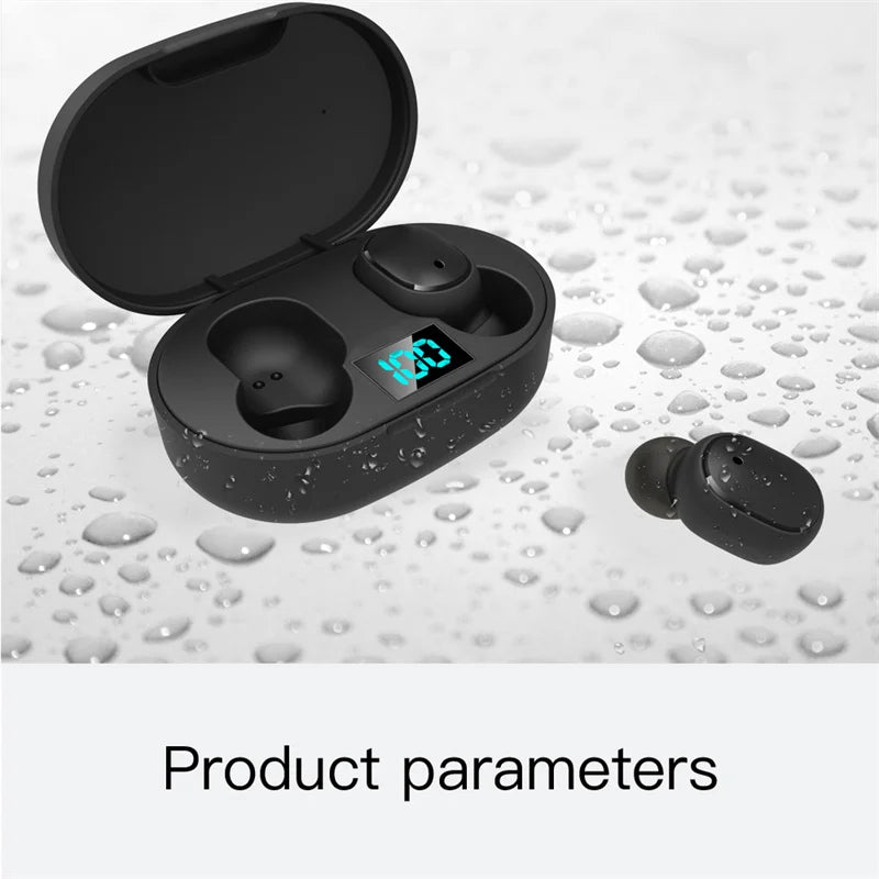 LED Digital Display Wireless Earphones Wireless Bluetooth Headset Noise Cancelling Sports Headphones Universal Bluetooth Earbuds