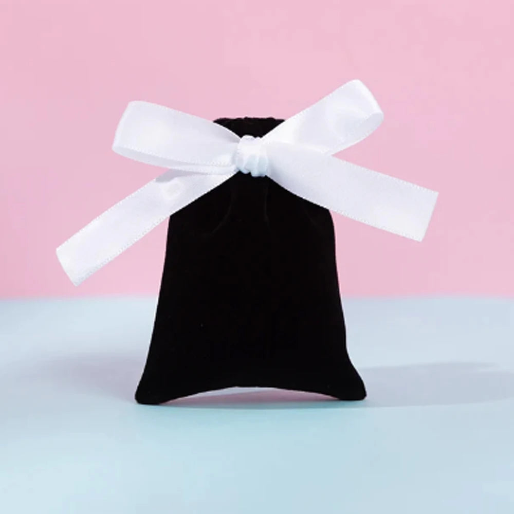 10Pcs Ribbon Velvet Gift Bag Wedding Favors Jewelry Pouches Earrings Ring Stud Nail Headset Phone Case Headset Pocket Organizer