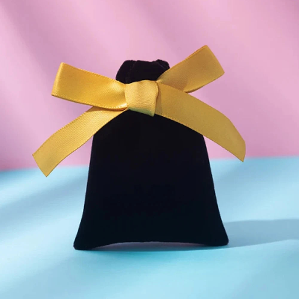 10Pcs Ribbon Velvet Gift Bag Wedding Favors Jewelry Pouches Earrings Ring Stud Nail Headset Phone Case Headset Pocket Organizer