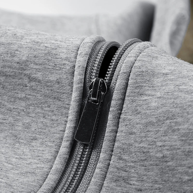 Big Size Mens Clothes Winter Thick Warm Hoodie Men Fleece Brushed Hooded Zip-up Sweatshirt 7XL 8XL Large Size Thermal Hoody Male