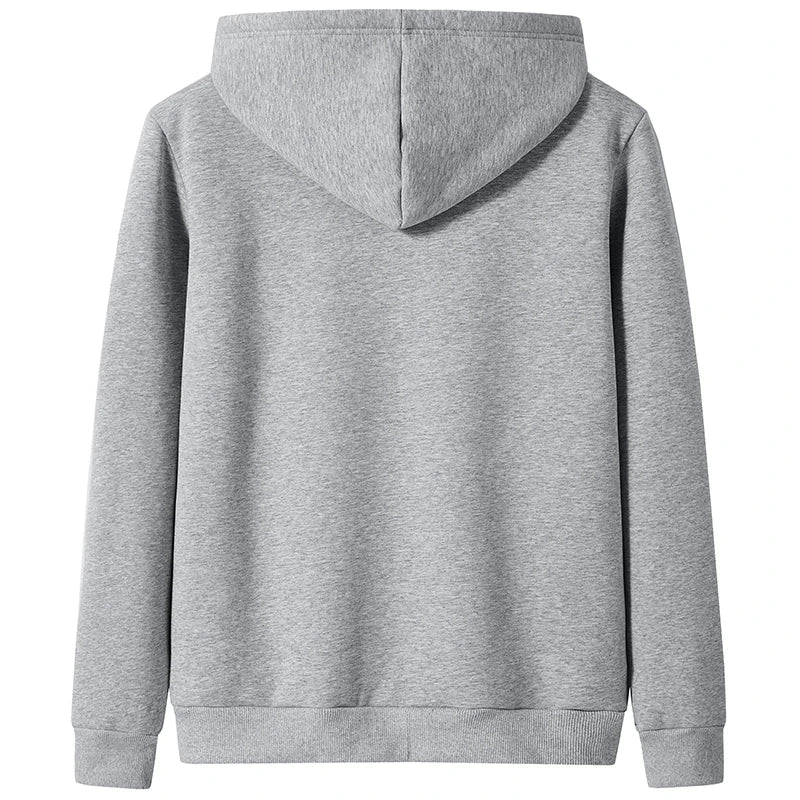 Big Size Mens Clothes Winter Thick Warm Hoodie Men Fleece Brushed Hooded Zip-up Sweatshirt 7XL 8XL Large Size Thermal Hoody Male