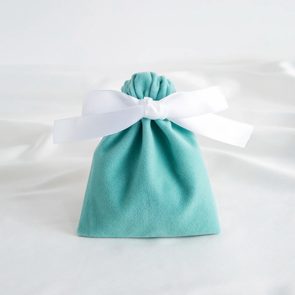 10Pcs Ribbon Velvet Gift Bag Wedding Favors Jewelry Pouches Earrings Ring Stud Nail Headset Phone Case Headset Pocket Organizer