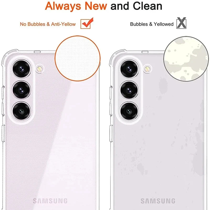 Soft Silicone Clear Phone Case For Samsung A25 A15 5G S24 S25 Ultra S23 Plus A14 A24 A34 A32 A42 A52 A52S A05 A55 A56 Back Cover