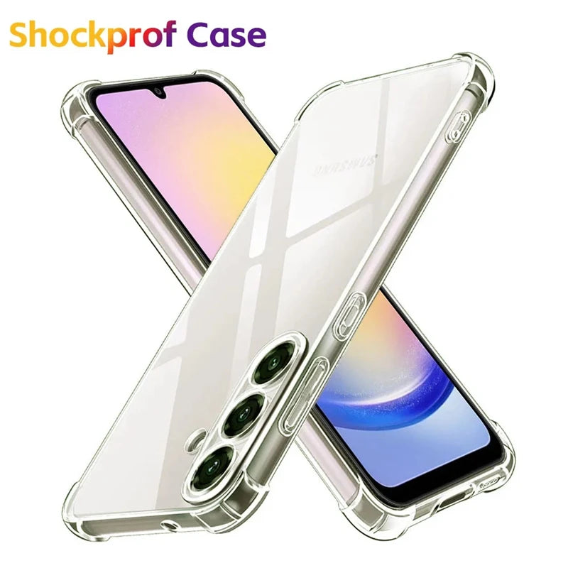 Soft Silicone Clear Phone Case For Samsung A25 A15 5G S24 S25 Ultra S23 Plus A14 A24 A34 A32 A42 A52 A52S A05 A55 A56 Back Cover