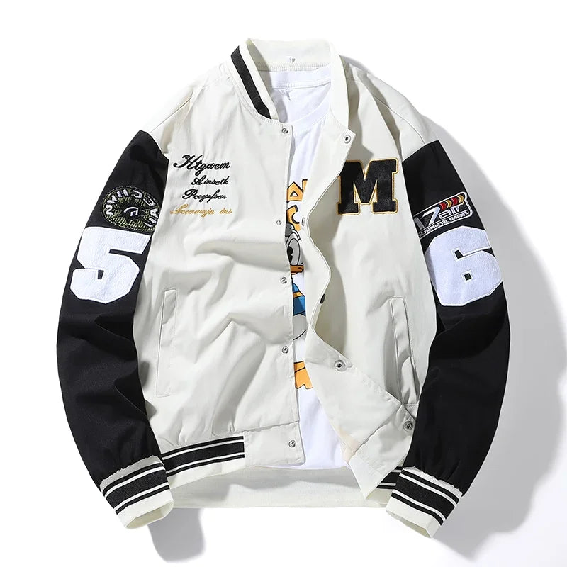 Mens Clothes Loose Fashion Baseball Uniform Outdoor Biker Travel Coat Men Loose Jacket Sportswear Motorcycle Jacket Men's Coat
