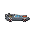 Retro Cartoon Sport Car Enamel Pin Science Fiction Movies Inspired Vehicle Brooch Jacket Lapel Badge Jewelry Gift For Friends