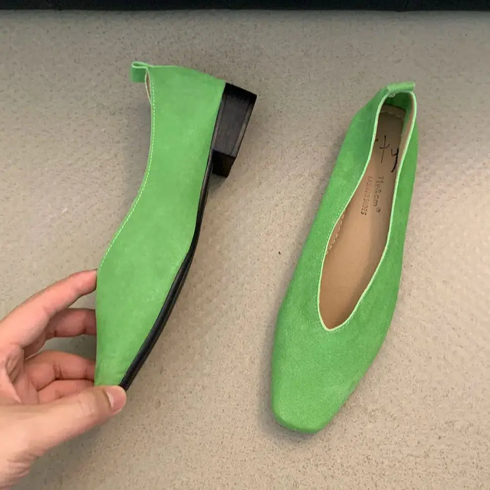 Bailamos Women Flat Shoes Round Toe Shallow Soft Ballerina Shoes Ladies Casual Dress Shoes Classics Ballet Loafers Mujer