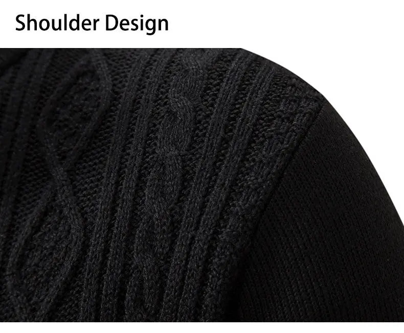 Men Cardigan Sweaters 2024 Autumn Winter New Warm Cashmere Wool Zipper Stand-up Collar Casual Knitwear SweaterCoat Mens Clothes