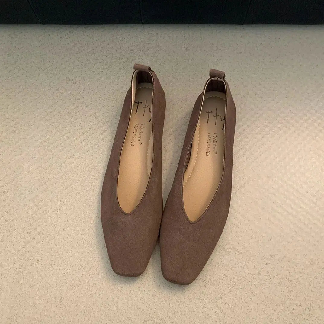Bailamos Women Flat Shoes Round Toe Shallow Soft Ballerina Shoes Ladies Casual Dress Shoes Classics Ballet Loafers Mujer