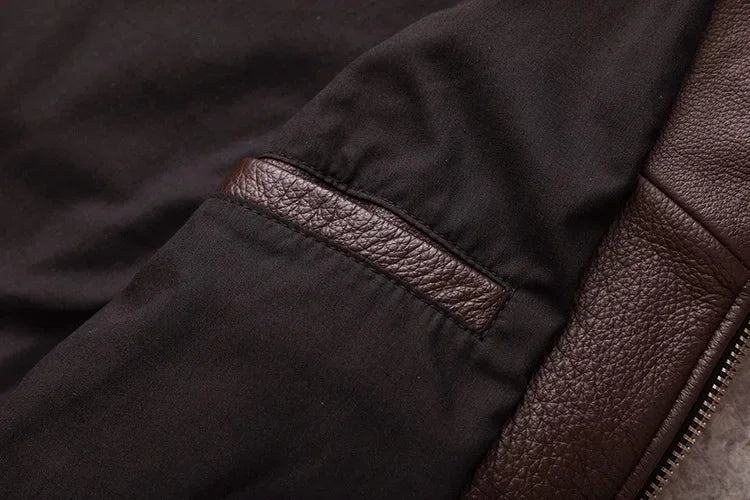 New Casual Real Cowhide Genuine Leather Jacket Men Slim Mens Clothes Spring Autumn Men's Cow Clothing Asian Size 6XL