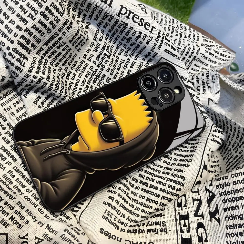 Funny Homer Simpson Phone Case for Iphone 16 15 13 12 14 11 Pro Max Mini X Xr Xs 8 7 Puls glass Cover