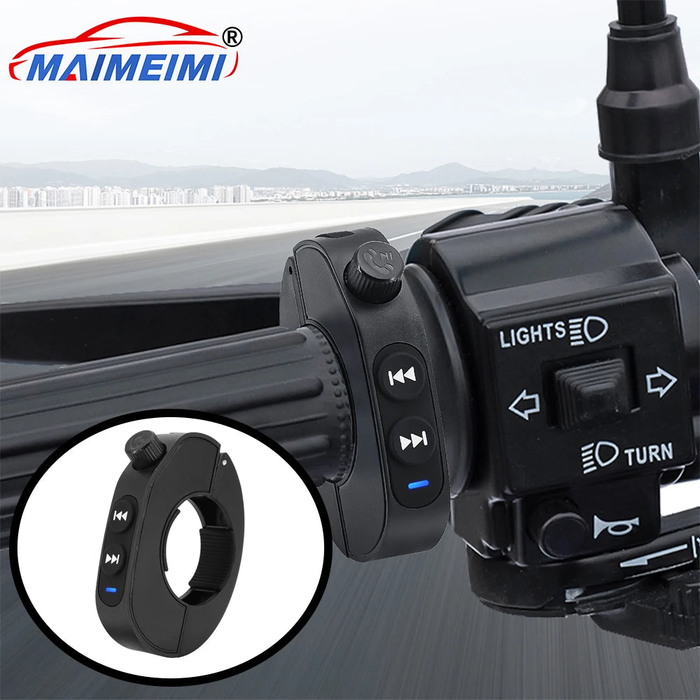 Motorcycle Handlebar Control Bluetooth-compatible Wireless Hands-free Calls Remote Control Waterproof Bike Handlebar Media