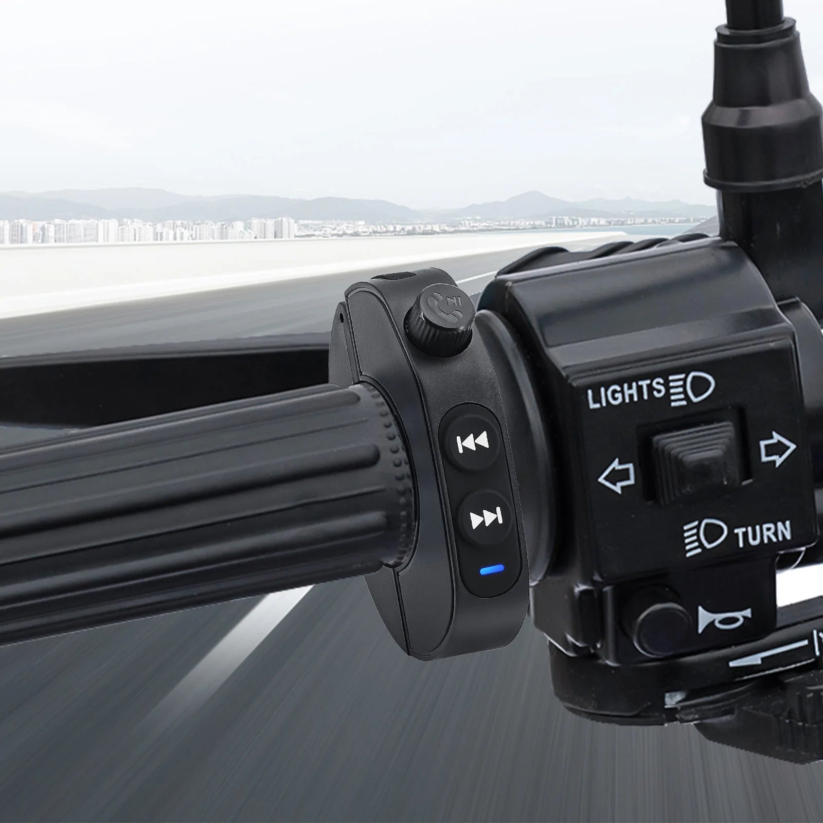 Motorcycle Handlebar Control Bluetooth-compatible Wireless Hands-free Calls Remote Control Waterproof Bike Handlebar Media