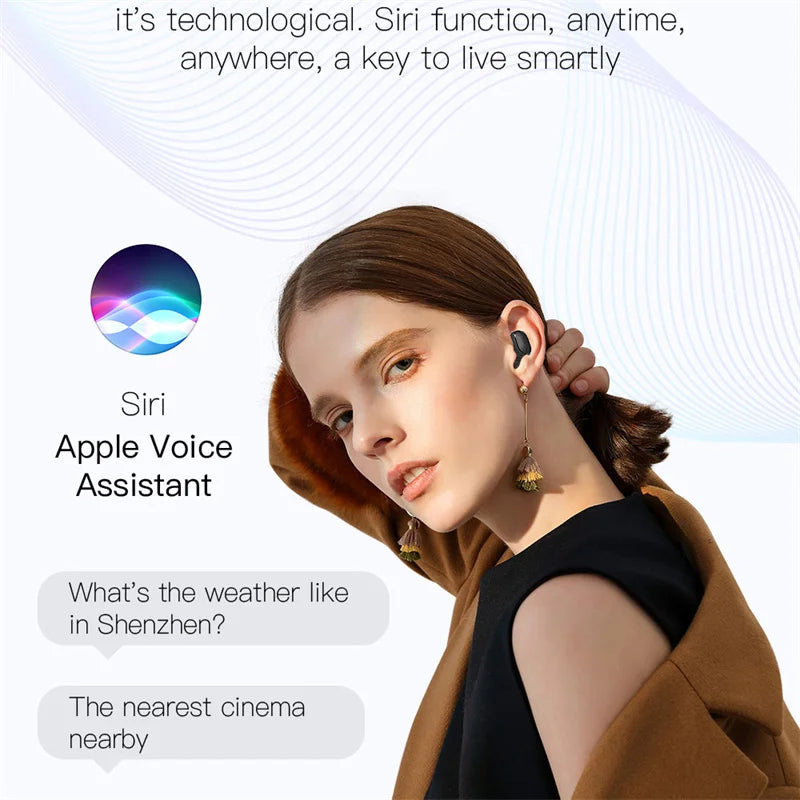 LED Digital Display Wireless Earphones Wireless Bluetooth Headset Noise Cancelling Sports Headphones Universal Bluetooth Earbuds