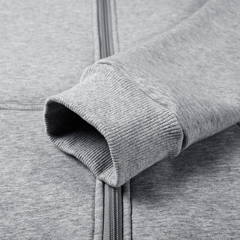 Big Size Mens Clothes Winter Thick Warm Hoodie Men Fleece Brushed Hooded Zip-up Sweatshirt 7XL 8XL Large Size Thermal Hoody Male
