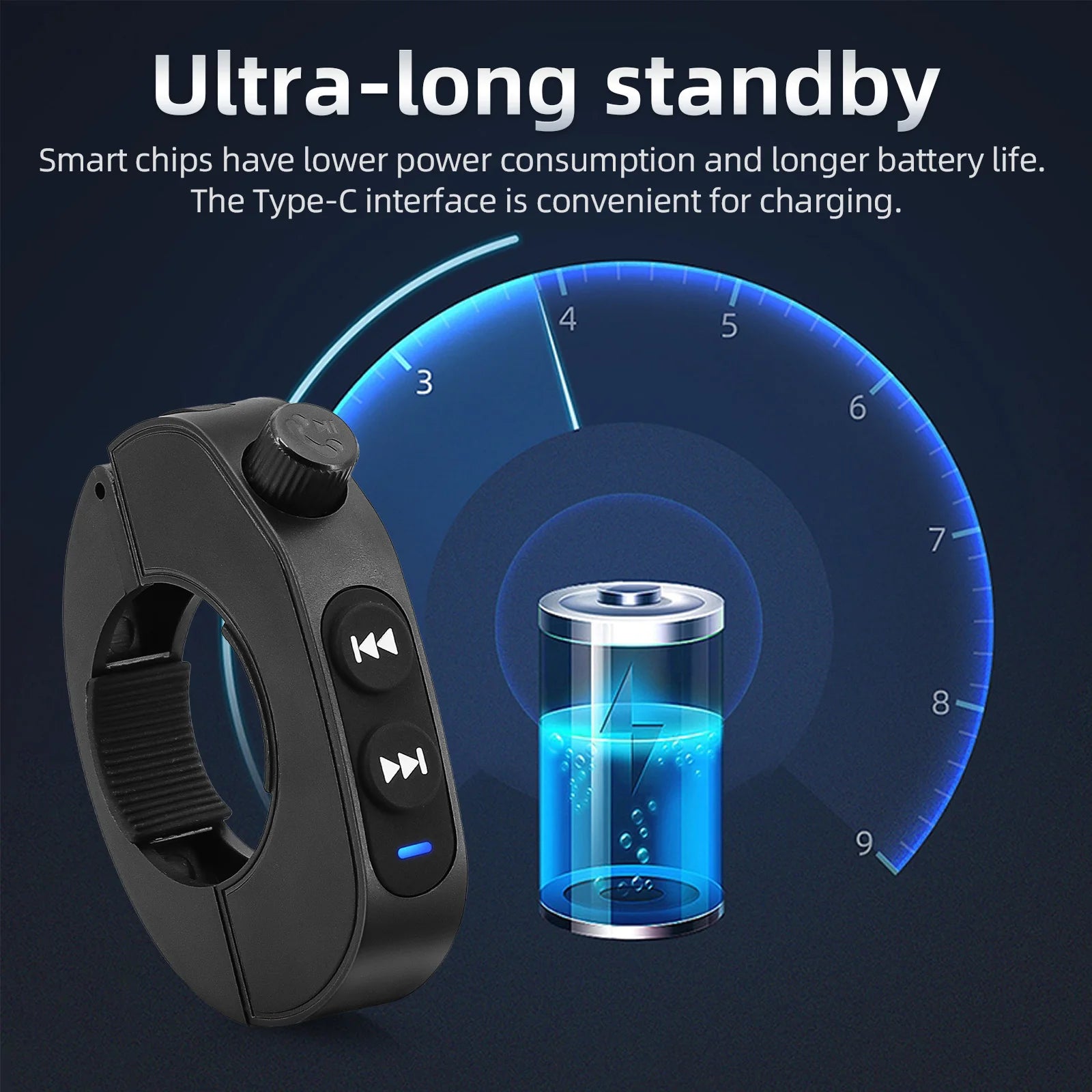 Motorcycle Handlebar Control Bluetooth-compatible Wireless Hands-free Calls Remote Control Waterproof Bike Handlebar Media
