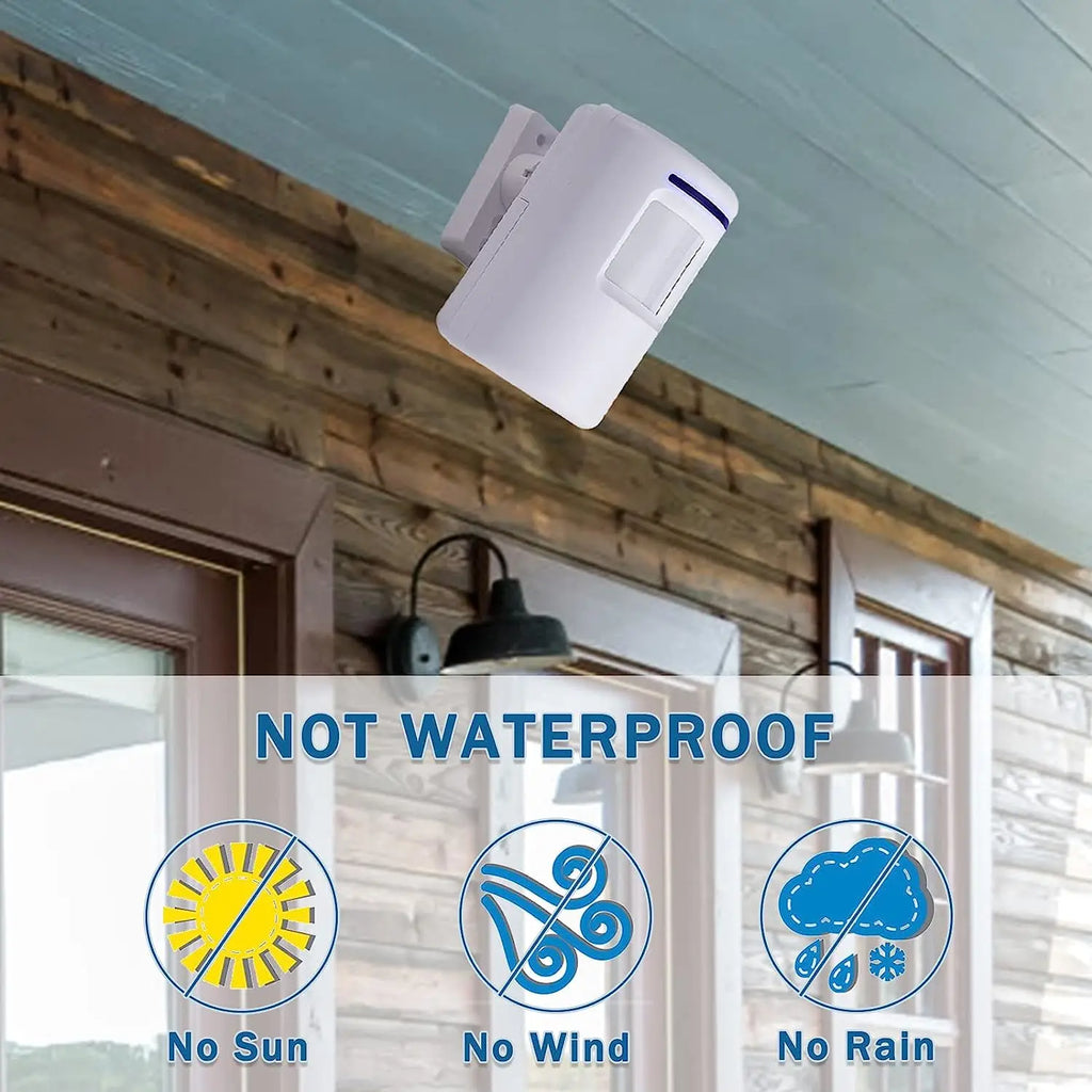 Wireless Passage Alarm with Electronic Plug-in Receiver, PIR Motion Sensor Detector,Doorbell Wireless Alarm System