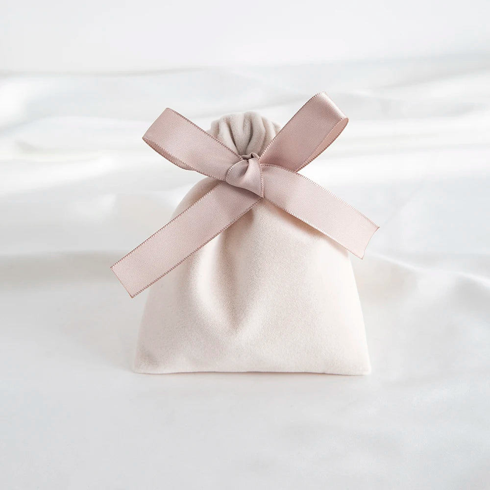 10Pcs Ribbon Velvet Gift Bag Wedding Favors Jewelry Pouches Earrings Ring Stud Nail Headset Phone Case Headset Pocket Organizer