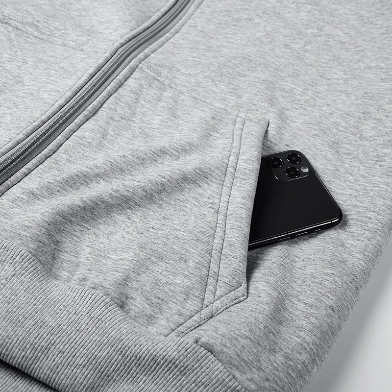 Big Size Mens Clothes Winter Thick Warm Hoodie Men Fleece Brushed Hooded Zip-up Sweatshirt 7XL 8XL Large Size Thermal Hoody Male