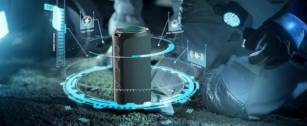 Ohayo Portable Bluetooth Speaker, 40W Loud Stereo Speakers Bluetooth Wireless, IPX7 Waterproof Shower Speakers with Deep Bass