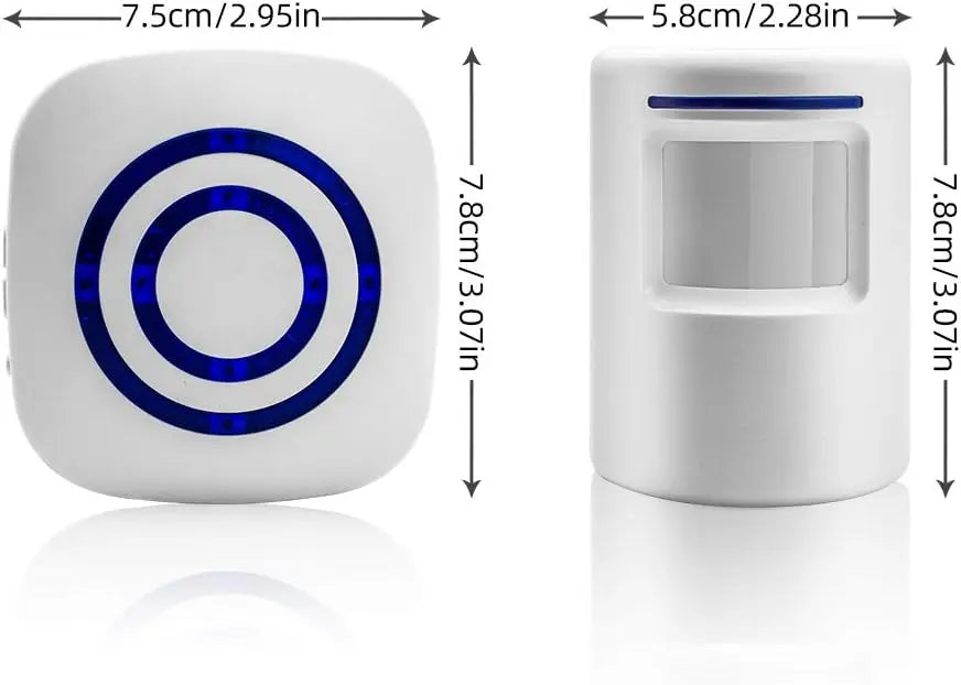 Wireless Passage Alarm with Electronic Plug-in Receiver, PIR Motion Sensor Detector,Doorbell Wireless Alarm System