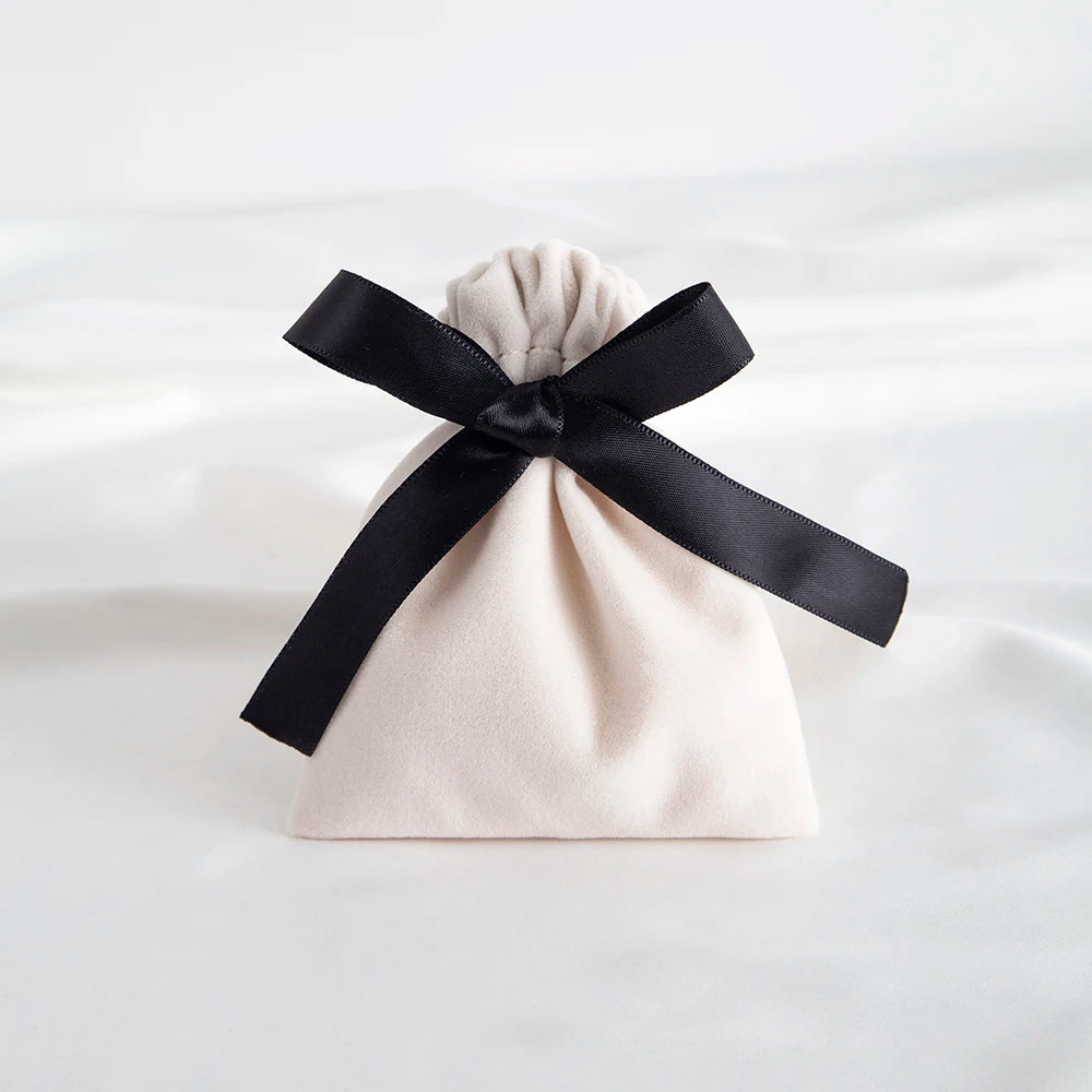 10Pcs Ribbon Velvet Gift Bag Wedding Favors Jewelry Pouches Earrings Ring Stud Nail Headset Phone Case Headset Pocket Organizer