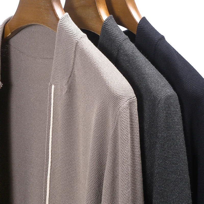 Top Quality New Autum Winter Brand Fashion Slim Fit Knit Cardigan Men Japanese Sweater Casual Coats Jacket Mens Clothes 2025