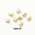 20Pcs 14K/18K Gold Plated Heart Shape Brass Pendants With Hole Extended Chain Charms For DIY Necklace Jewelry Making Accessories