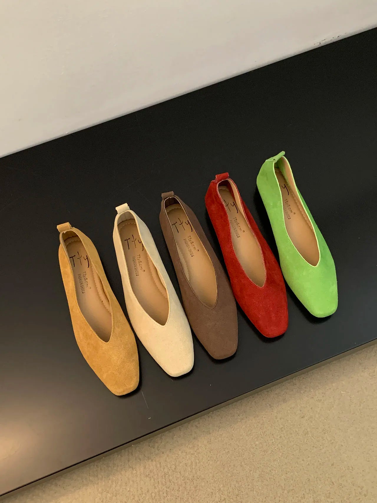 Bailamos Women Flat Shoes Round Toe Shallow Soft Ballerina Shoes Ladies Casual Dress Shoes Classics Ballet Loafers Mujer