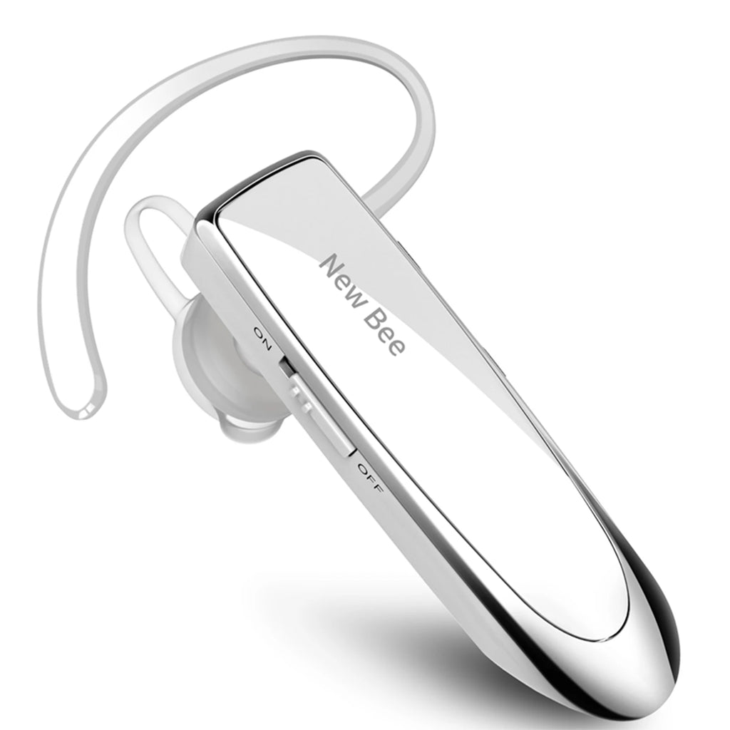 NEWBEE Single Wireless Bluetooth Headset Earphone Noise Cancelling Mic Sports Headphone Hands-Free Earbuds 24 Hrs Driving Office