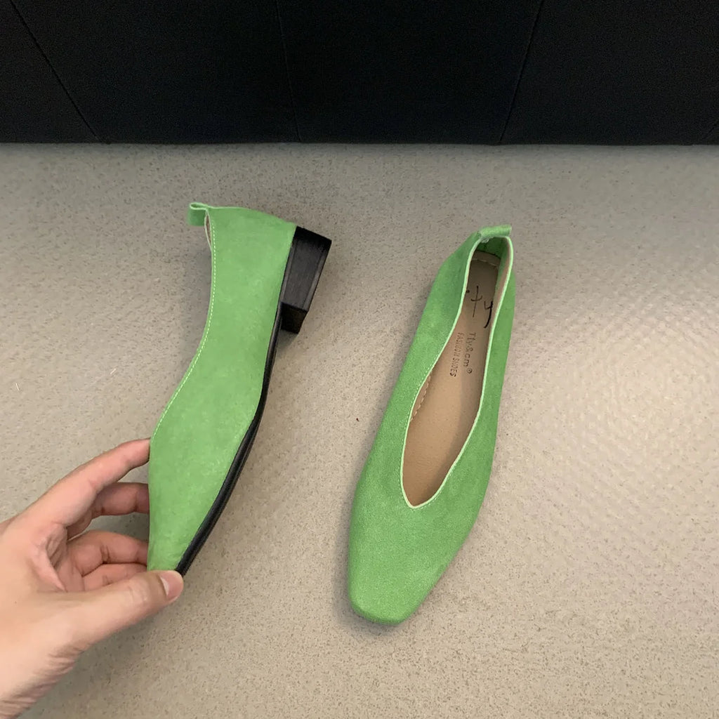 Bailamos Women Flat Shoes Round Toe Shallow Soft Ballerina Shoes Ladies Casual Dress Shoes Classics Ballet Loafers Mujer