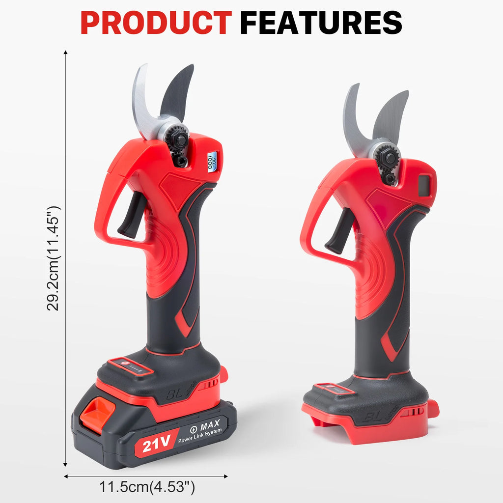 Electric Pruning Shears 46mm Cutting Diameter Cordless Power Pruner for Garden Tree Pruner Branch,Garden Scissors w/ LCD Display