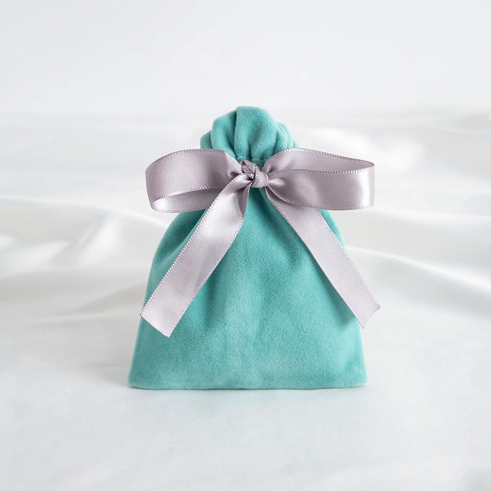 10Pcs Ribbon Velvet Gift Bag Wedding Favors Jewelry Pouches Earrings Ring Stud Nail Headset Phone Case Headset Pocket Organizer