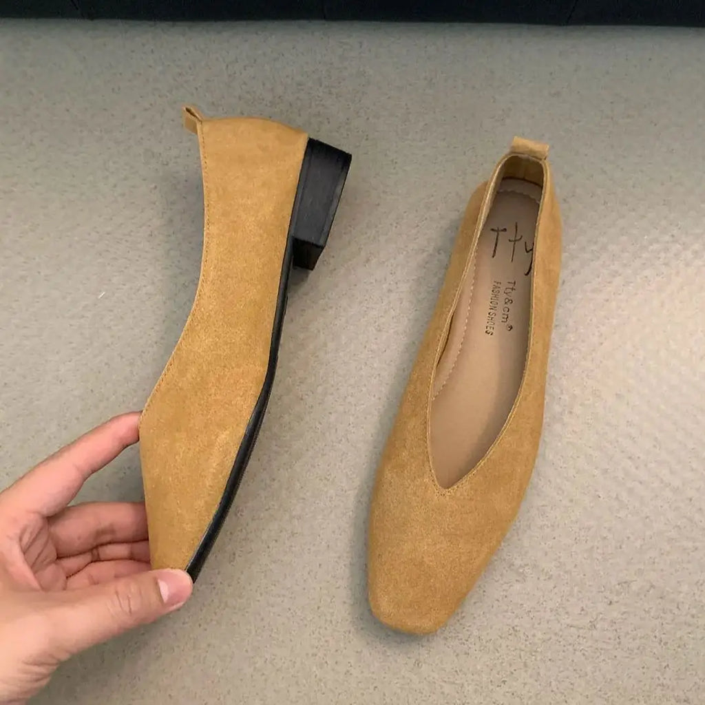 Bailamos Women Flat Shoes Round Toe Shallow Soft Ballerina Shoes Ladies Casual Dress Shoes Classics Ballet Loafers Mujer