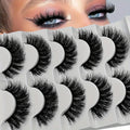 3Boxes(15Pairs) Fluffy Thick Lashes Full Strip Lashes Fluffy 3D Fake Lashes Makeup Messy False Eyelashes
